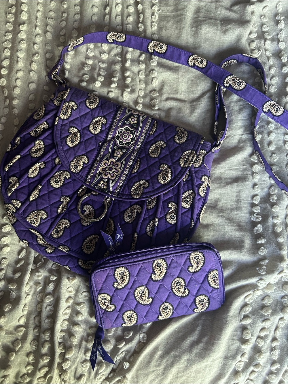 Vera Bradley | simply Violet paisley purse and wallet bundle